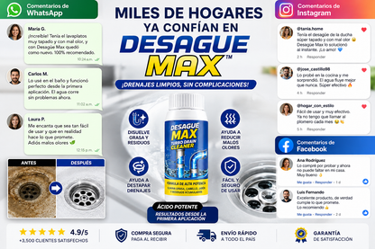 DesagüeMax - Ayuda a destapar tus drenajes
