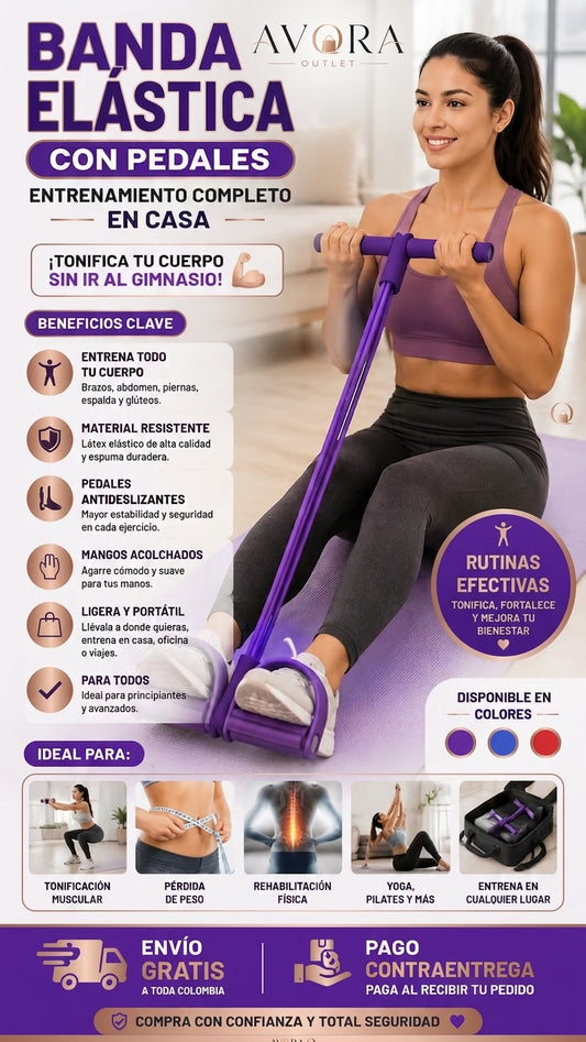 Bandas Elasticas Resistencia Con Pedal